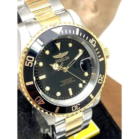 Invicta Other - Invicta Men's Watch 37158 Pro Diver Quartz Black Dial Two Tone Stainless Steel